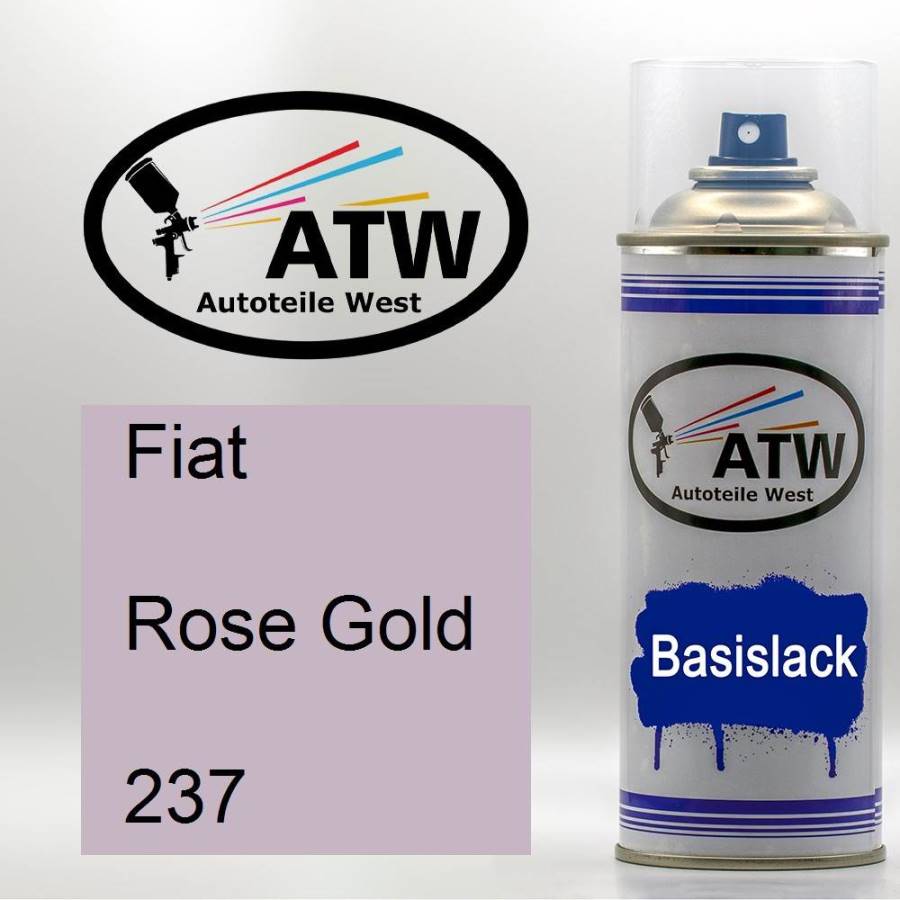 Fiat, Rose Gold, 237: 400ml Sprühdose, von ATW Autoteile West.